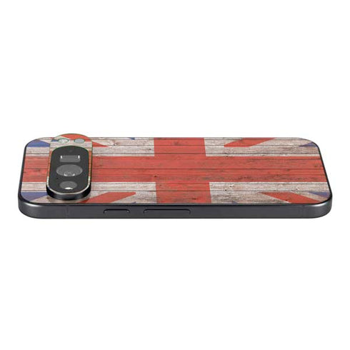 United Kingdom Flag Dark Wood Pixel 9 Pro XL Skin